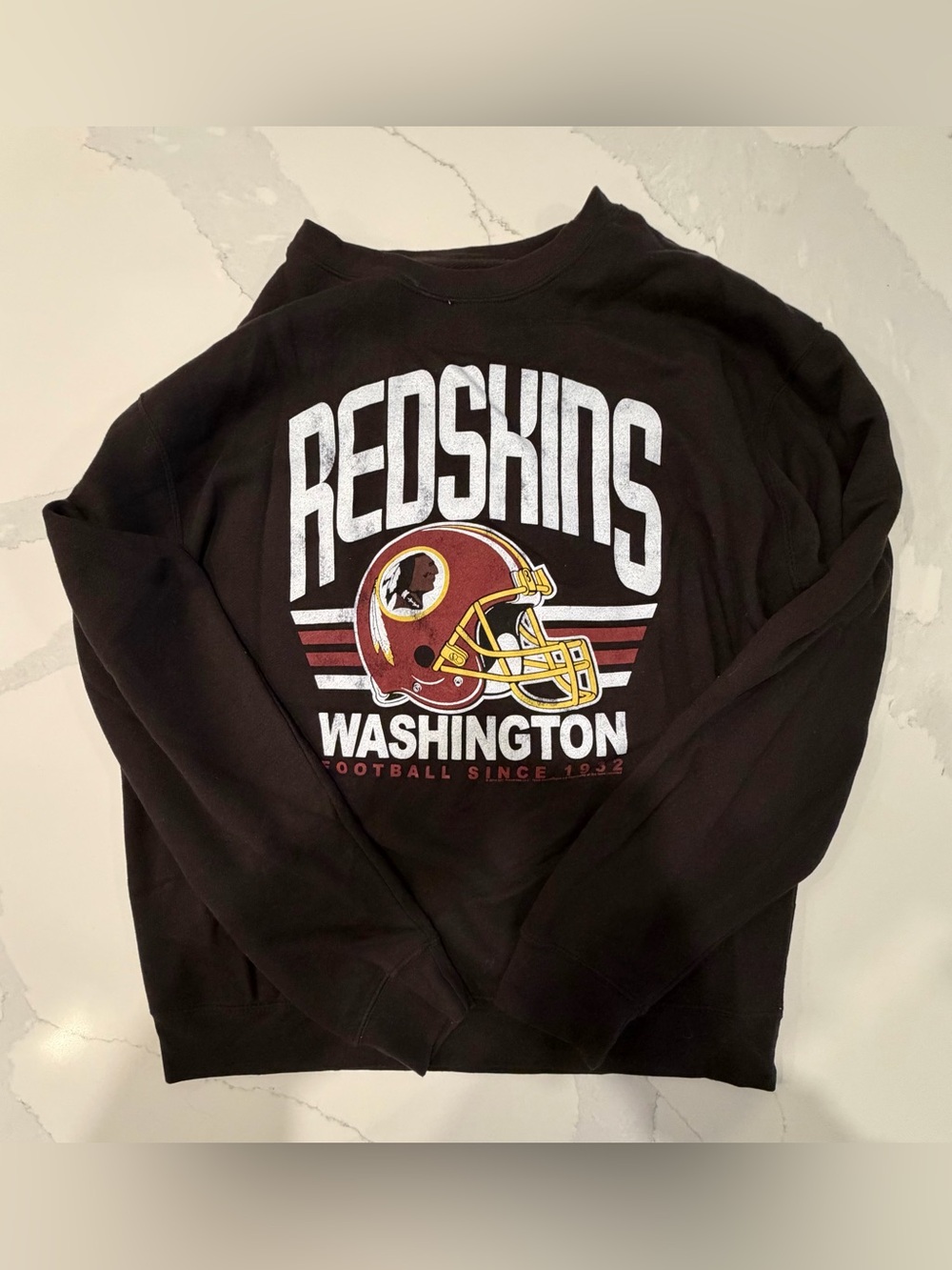 Vintage Junk Food Clothing Washington Redskins Graphic Crewneck Sweatshirt Large